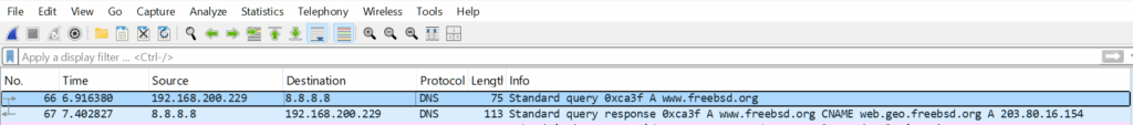 Wireshark Request